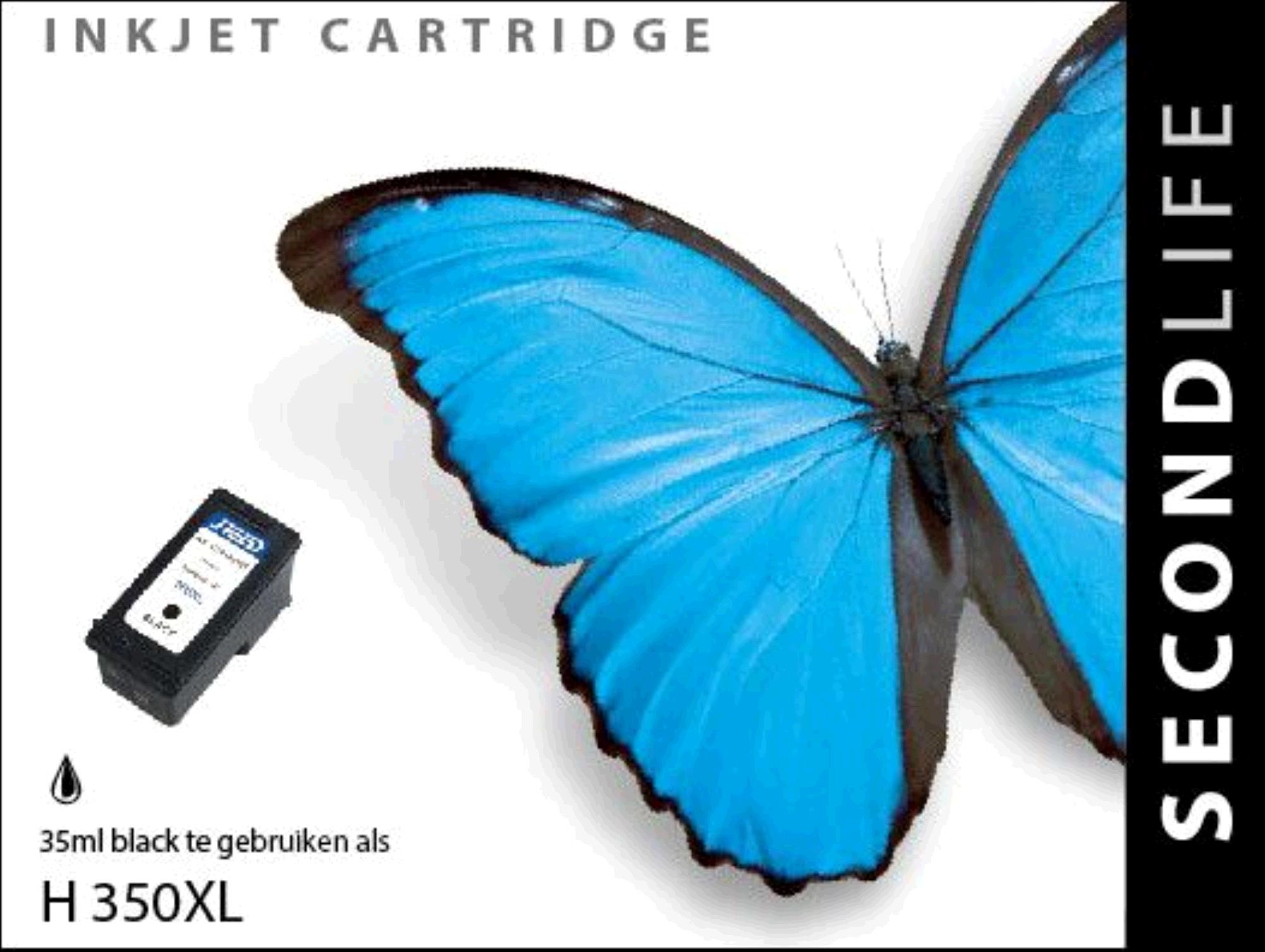 SecondLife inkt voor: HP 350XL Zwart