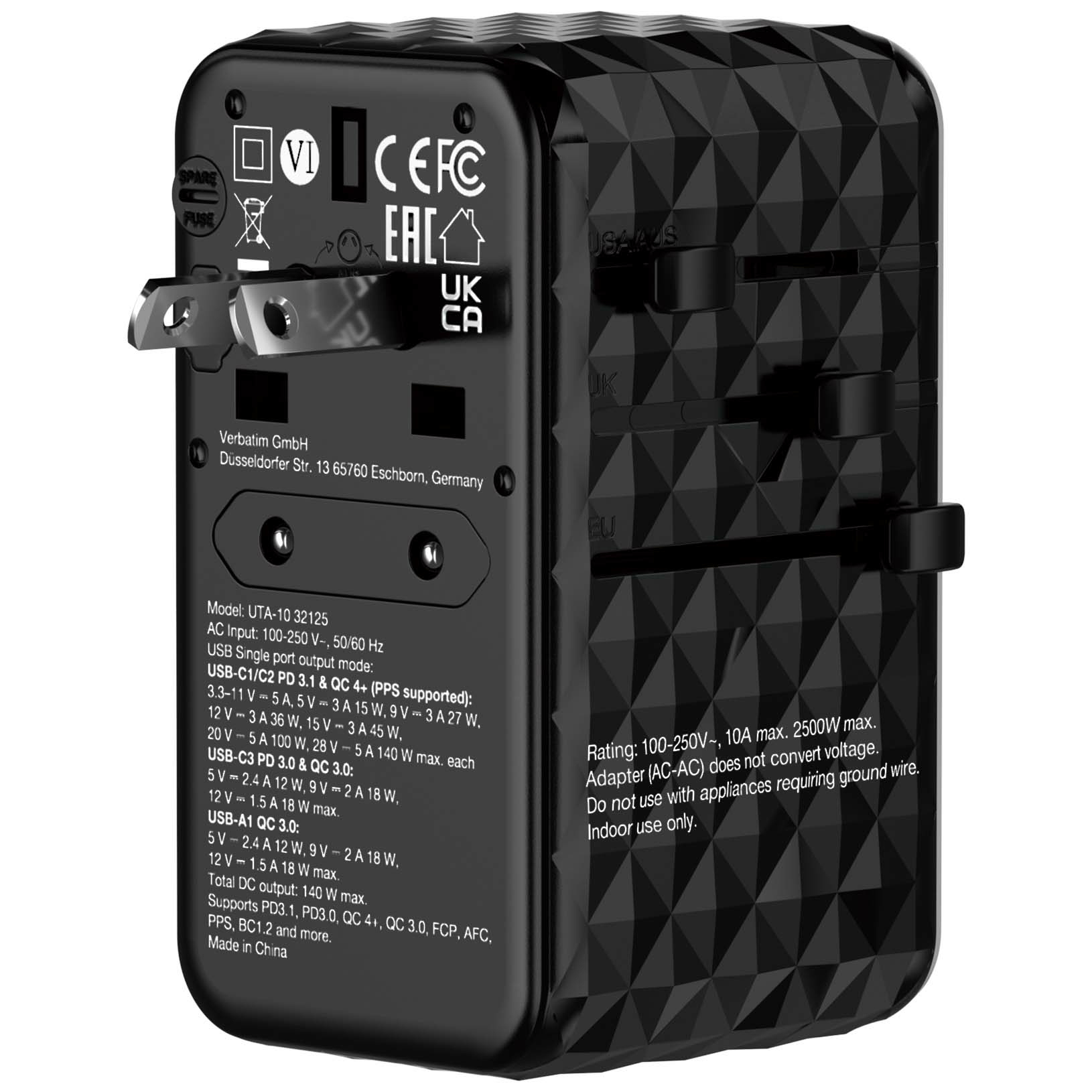 Verbatim USB Reisoplader | UTA-10 Verbatim USB Reisoplader | UTA-10