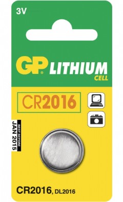  GP Lithium knoopcel CR2016, 0602016C1 / C5