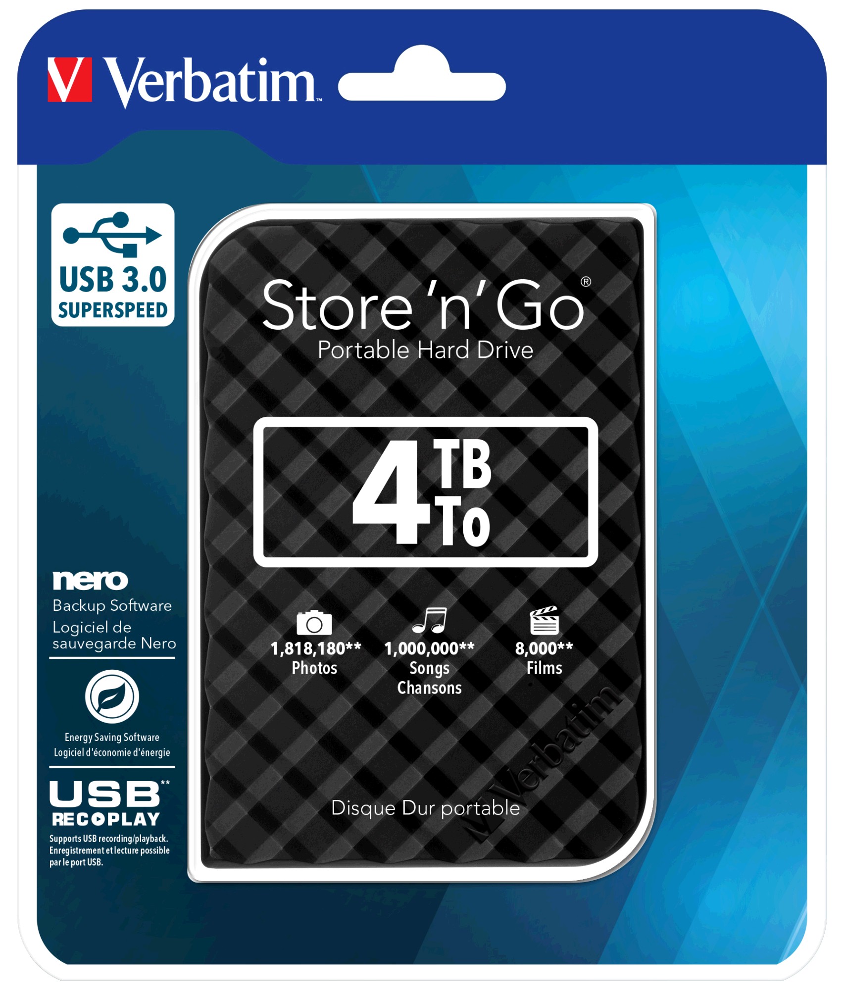 Verbatim Store 'n Go, 4TB HDD