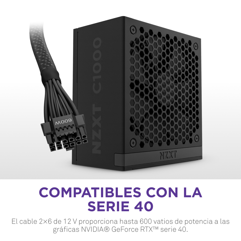 NZXT C1000 Gold ATX 3.1 Voeding - 1000W - 80 Plus Gold