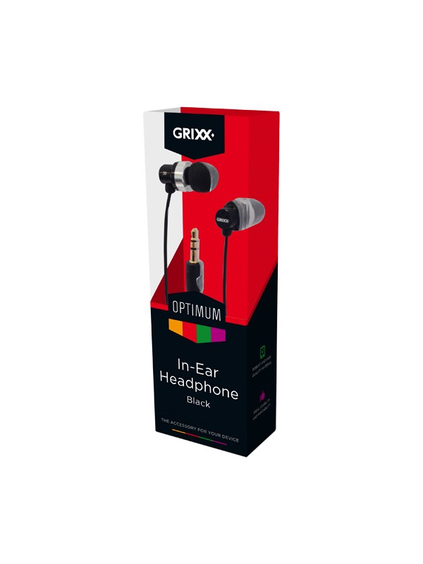 GRIXX Optimum Zwarte Bedrade In Ear Oordopjes