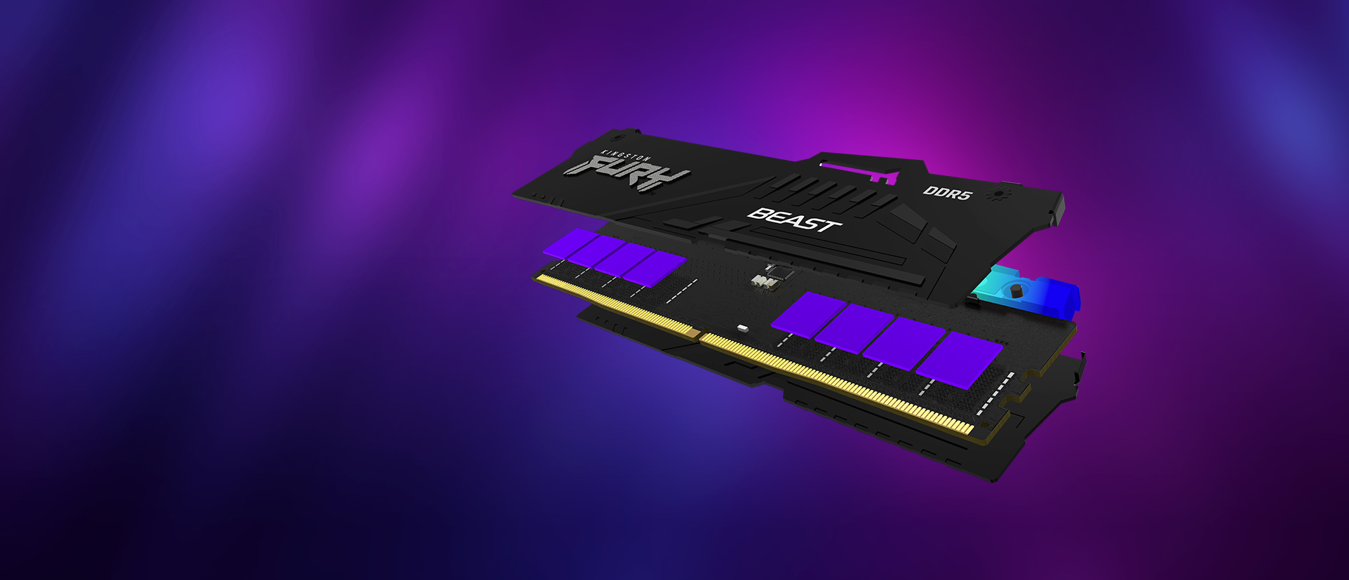 Kingston Fury Beast RGB KF552C40BBAK2-64 - 64GB Kit - DDR5 - 5200MHz