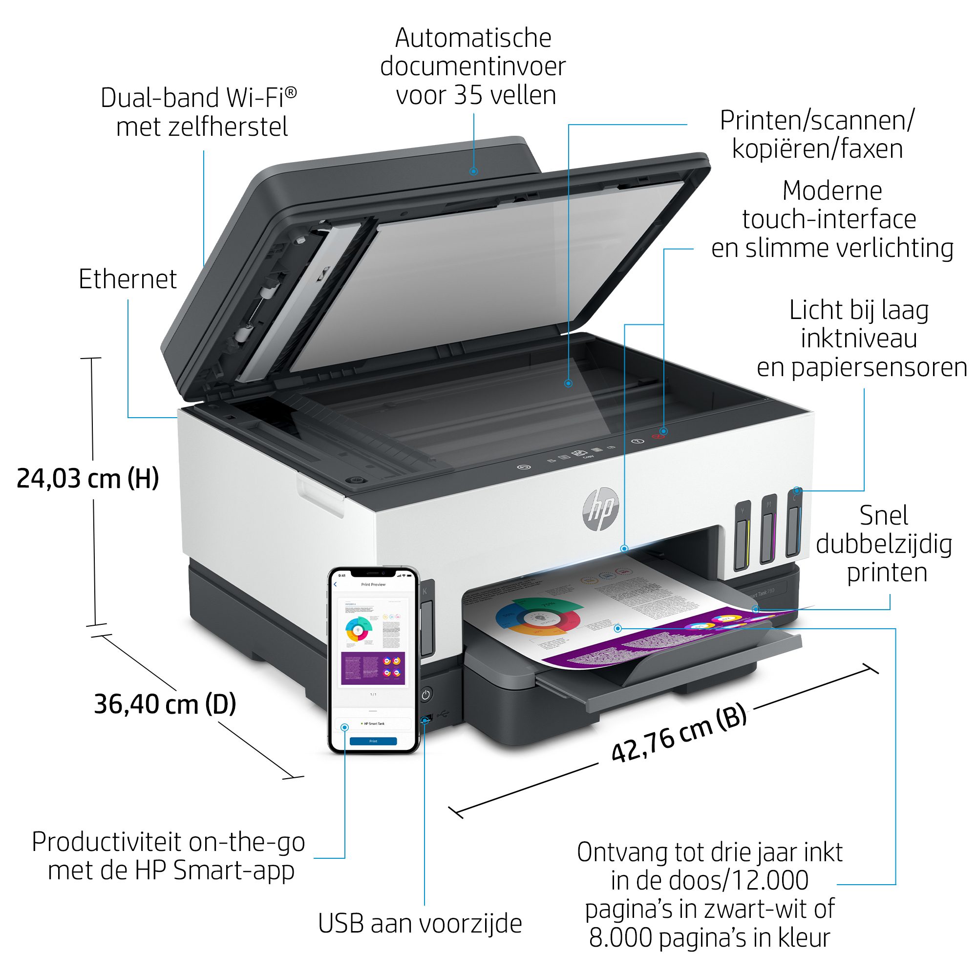HP Smart Tank 7605 All-in-One Printer - WiFi