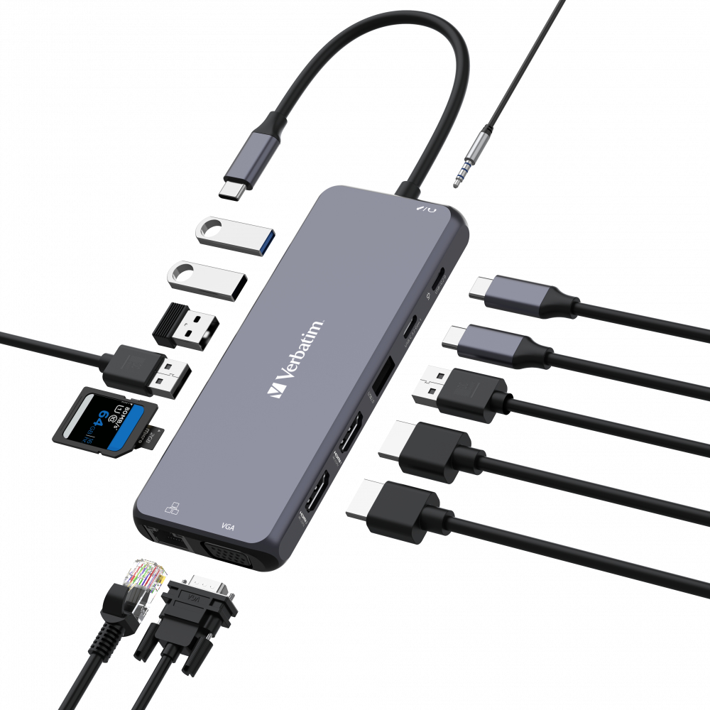 Verbatim USB-C Pro Triple Multipoort Hub 4K