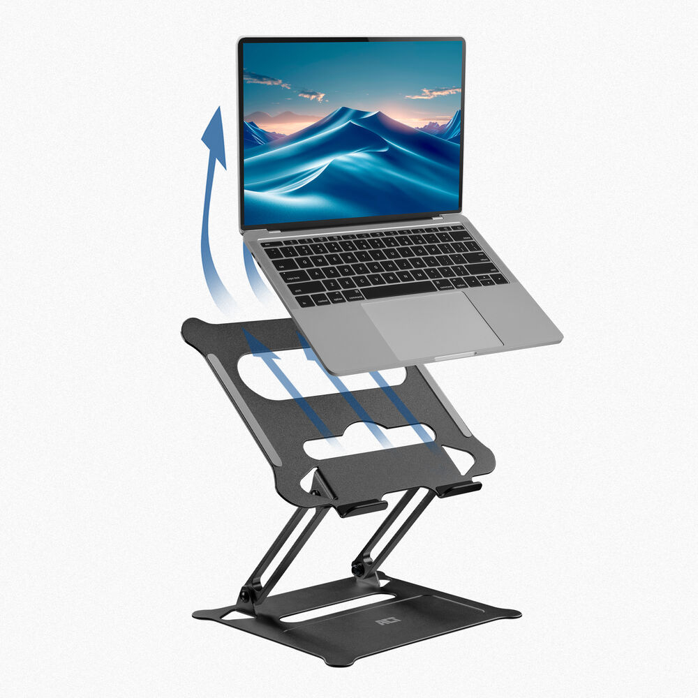 ACT Laptopstandaard, AC8140, inklapbaar, traploos in hoogte verstelbaar
