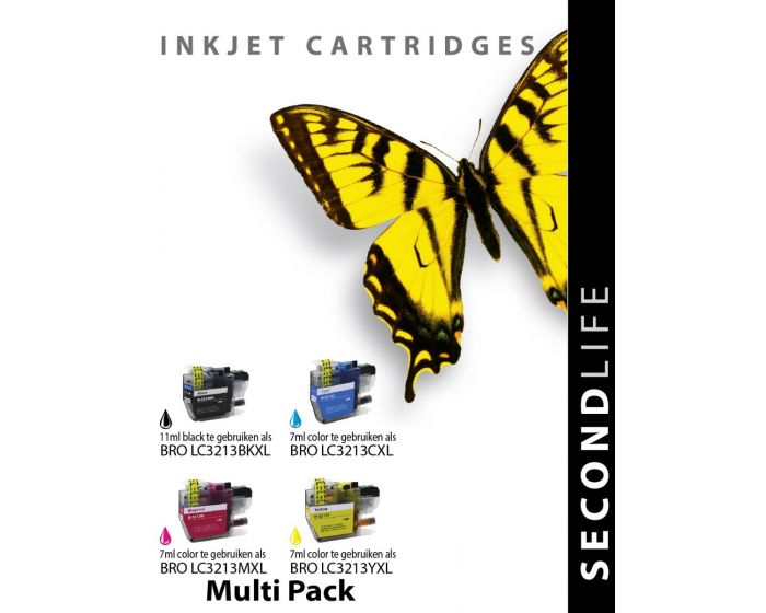 SecondLife Inkt voor: Brother LC-3211 / 3213 Multipack