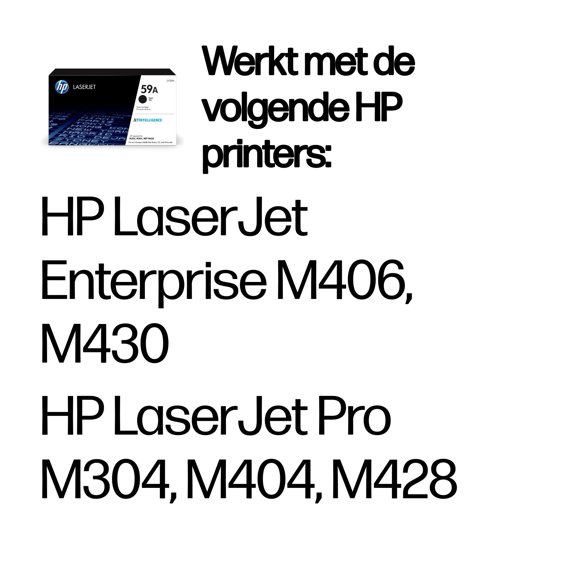HP Toner CF259A (59A) Zwart