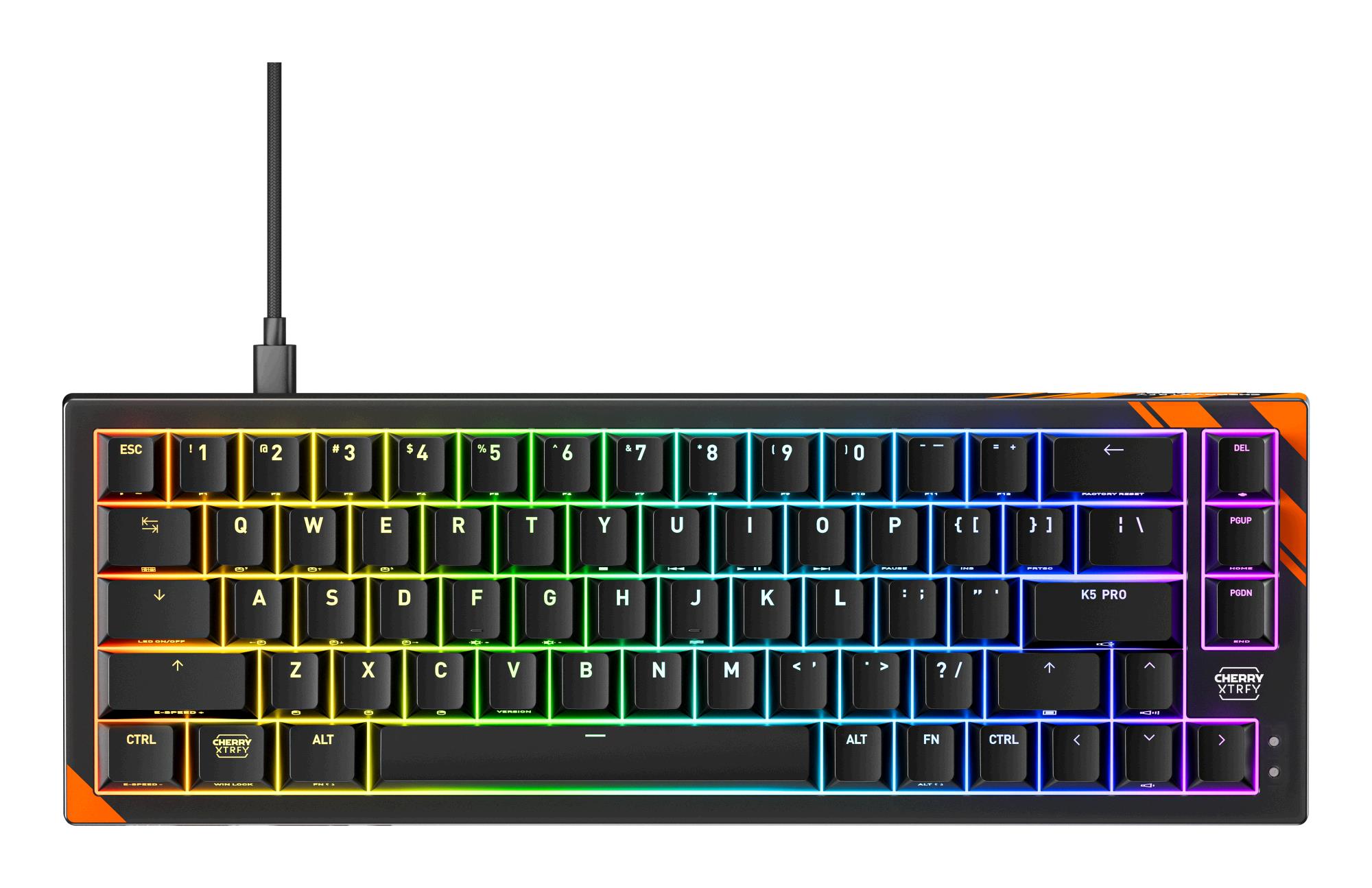 CHERRY Toetsenbord XTRFY K5 Pro TMR 8K - Zwart