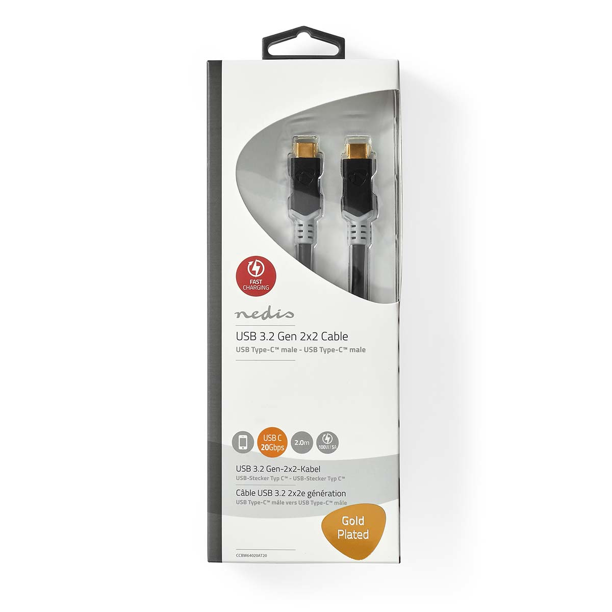 Nedis USB Kabel 3.2 (gen2x2) | CCBW64020AT20