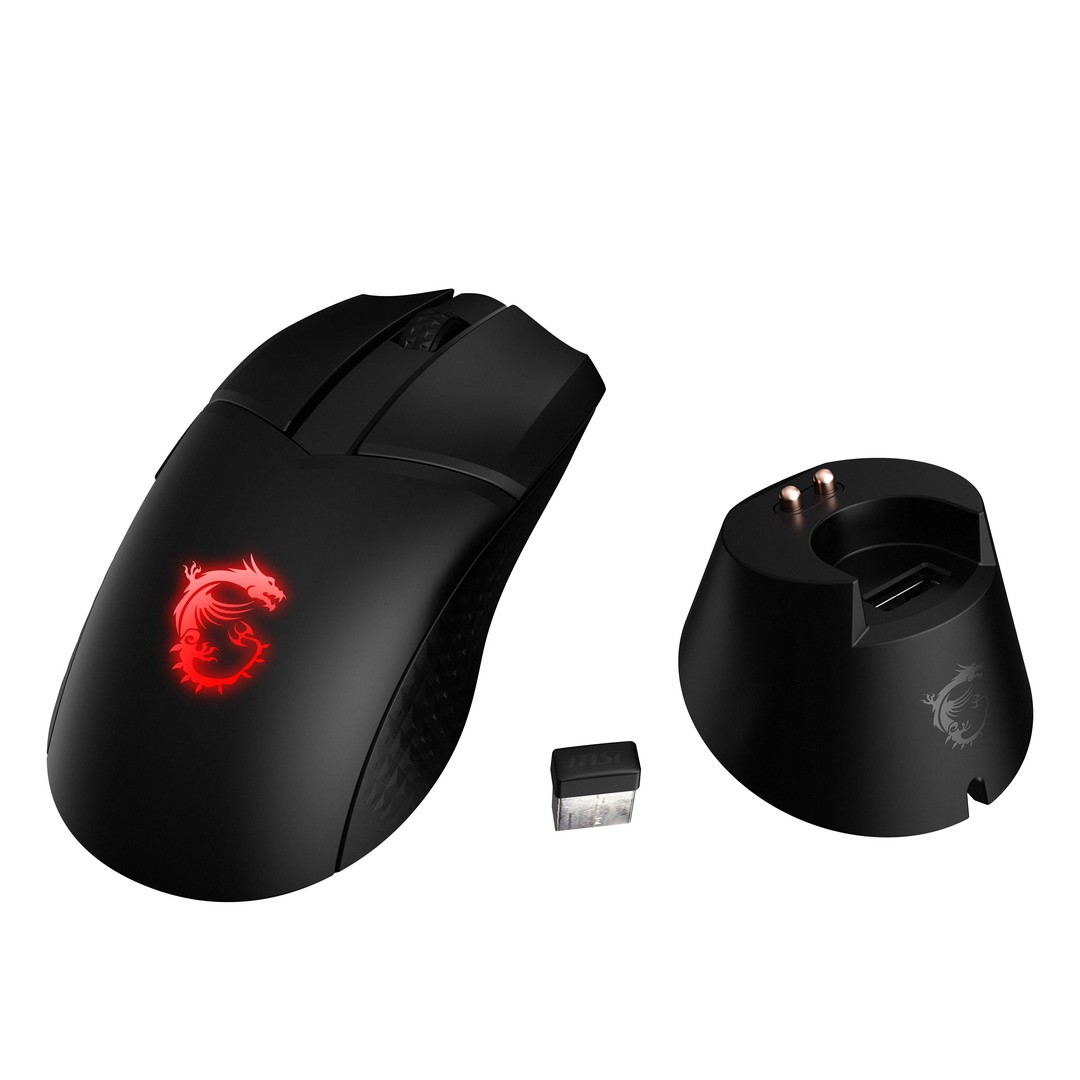 MSI Clutch GM41, Draadloos, Zwart