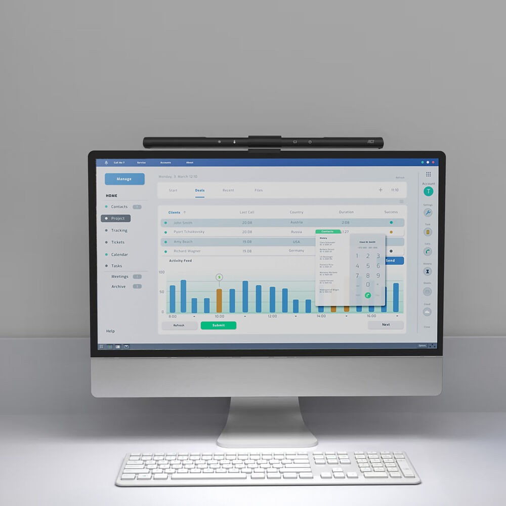 ACT Clip-on laptop LED-lamp, Dimbaar, AC8055