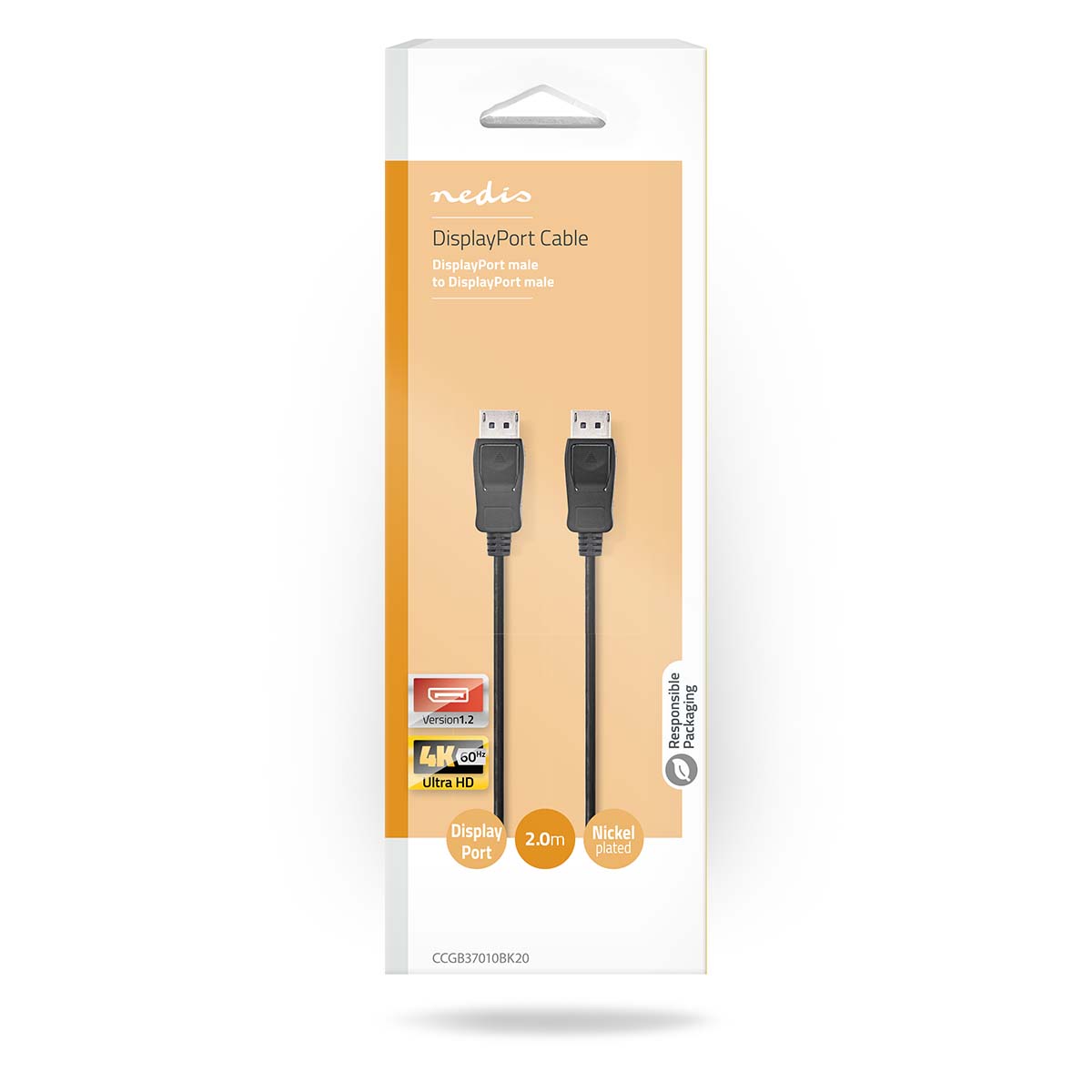 Nedis DisplayPort Kabel 1.2 | CCGB37010BK20