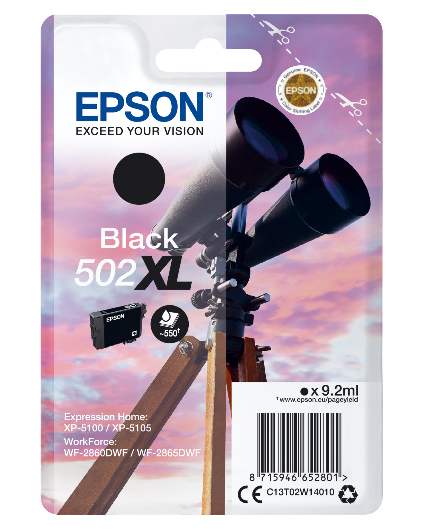 Epson 502XL Verrekijker Zwart