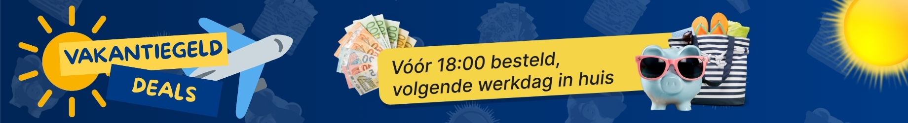 Vakantiegelddeals - desktop - actiepagina banner