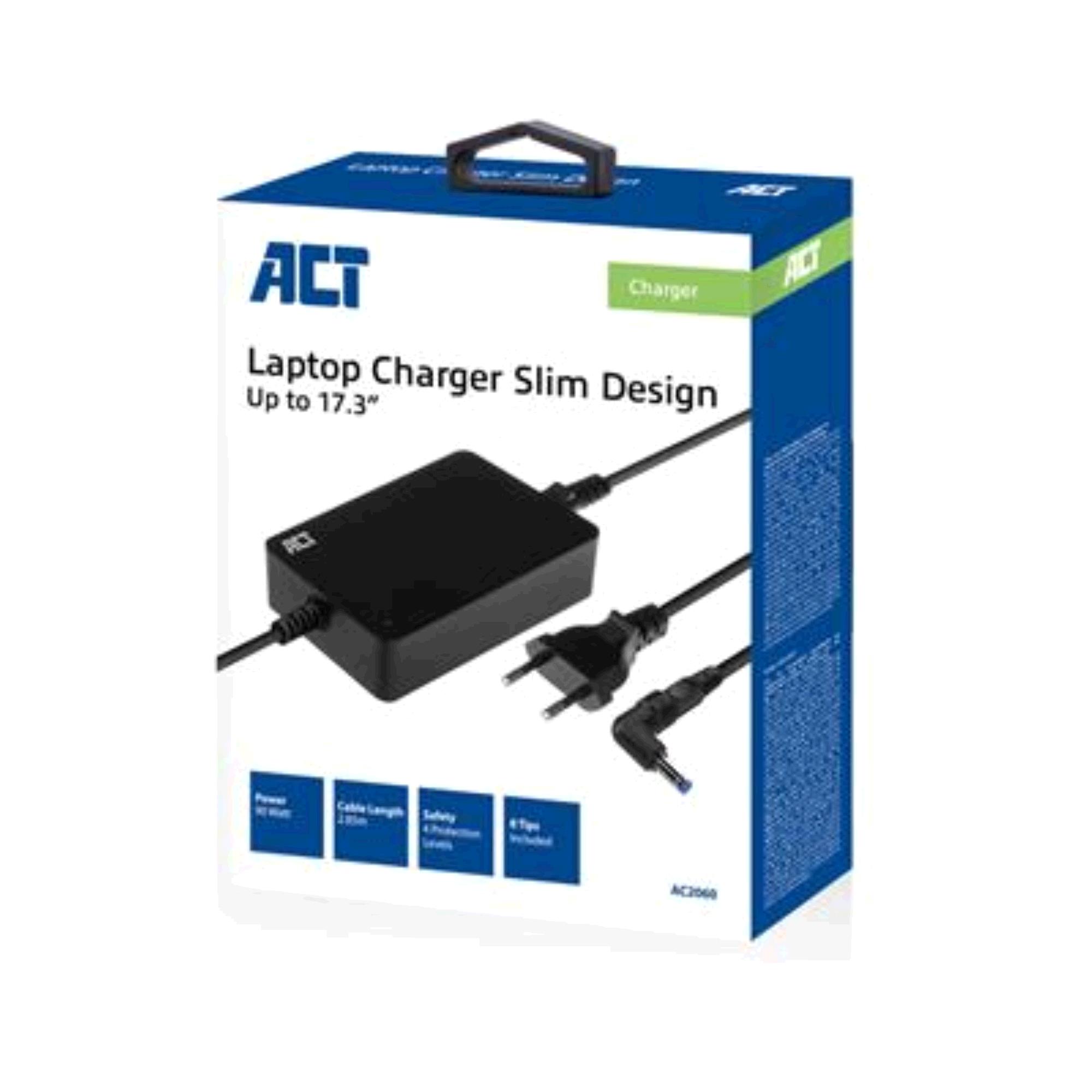 ACT Universele Notebook AC-Adapter 65W, 8 tips