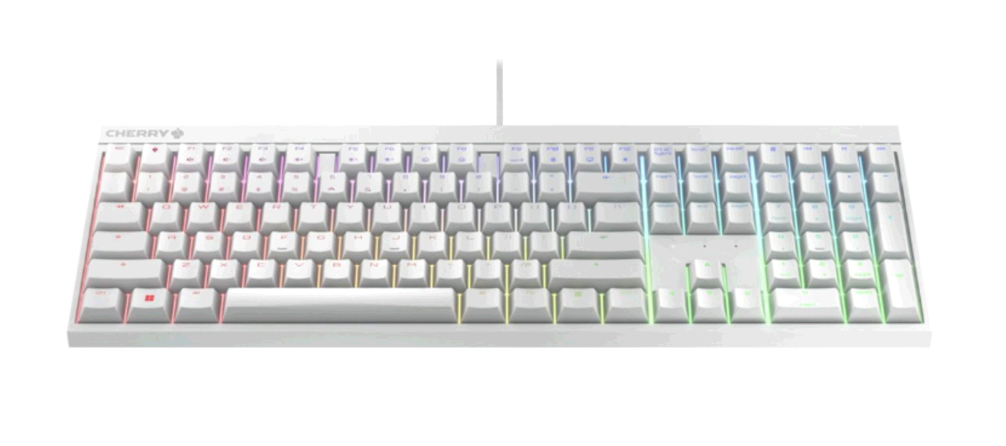 Cherry MX 2.0S RGB MX Blue, Wit