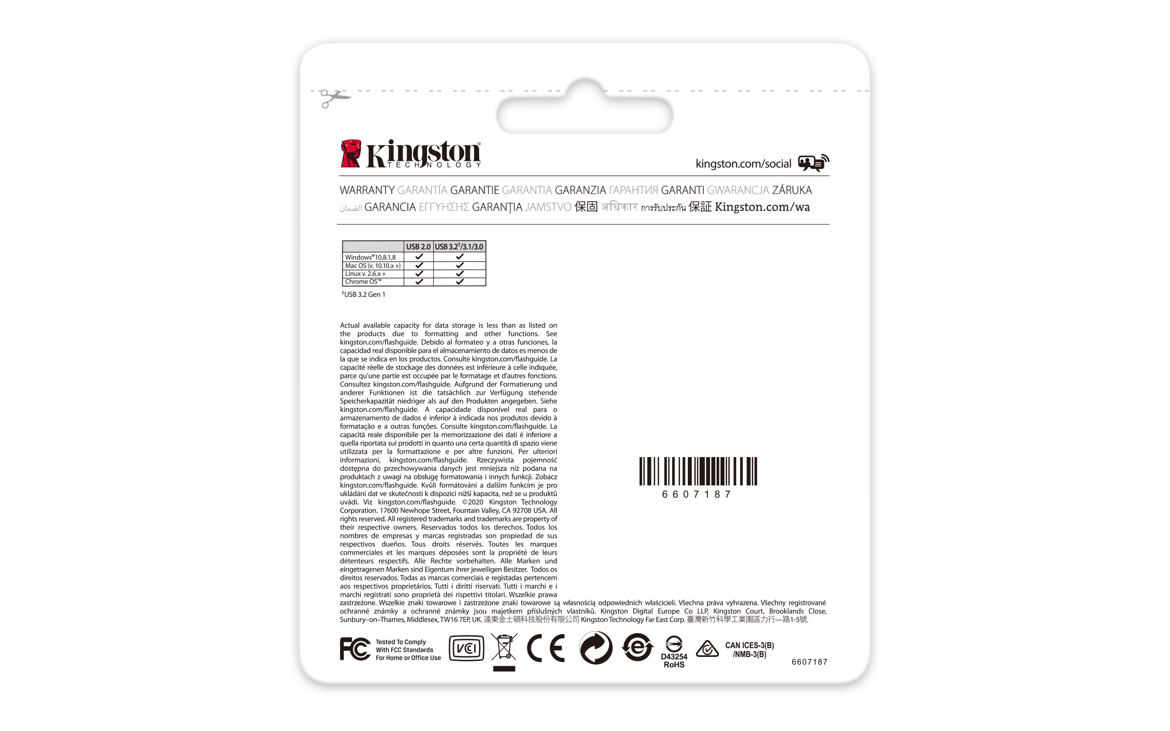 Kingston DataTraveler Kyson - 128GB - USB3.2 Gen 1 - Zilver