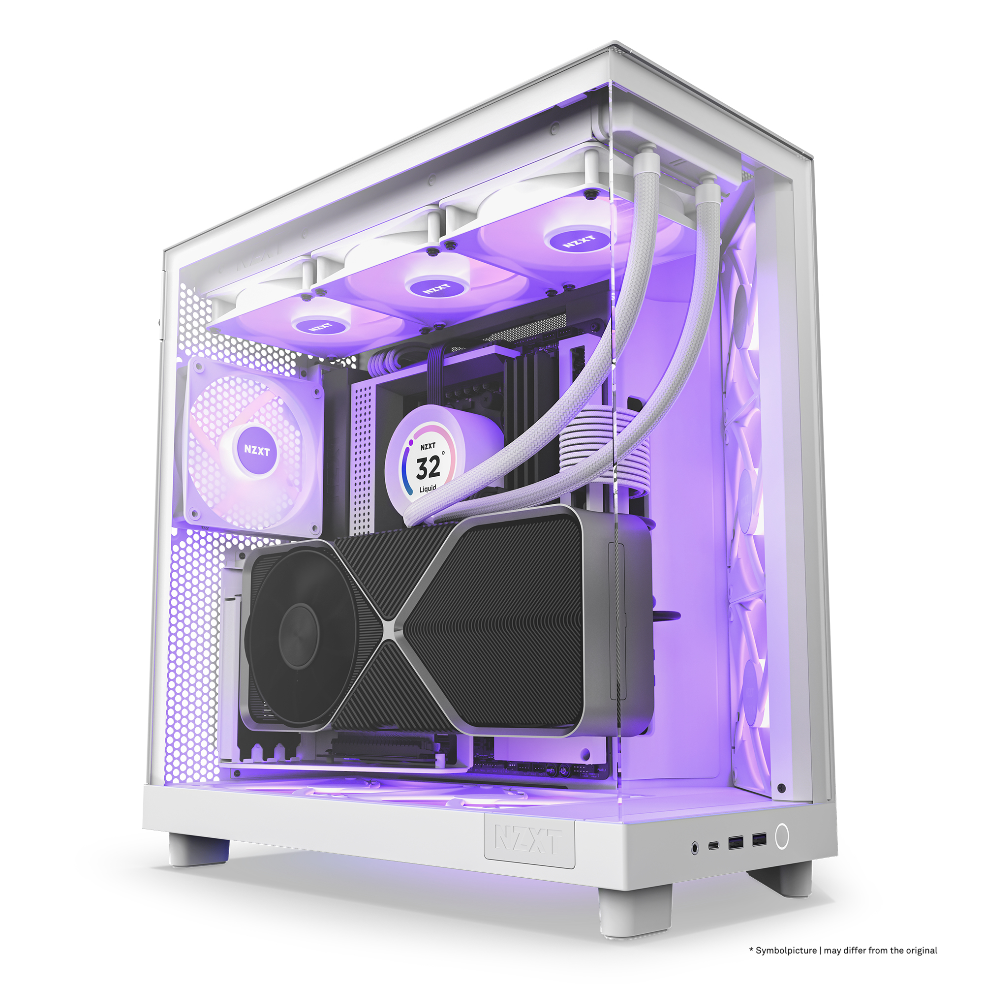 NZXT Kast H6 Flow RGB Wit