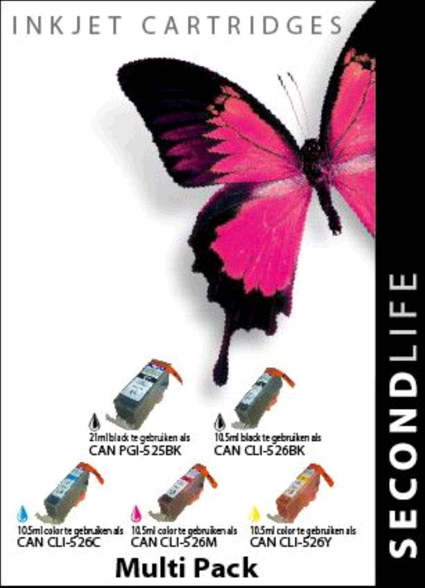 SecondLife Inkt voor: Canon 525/526 Multipack