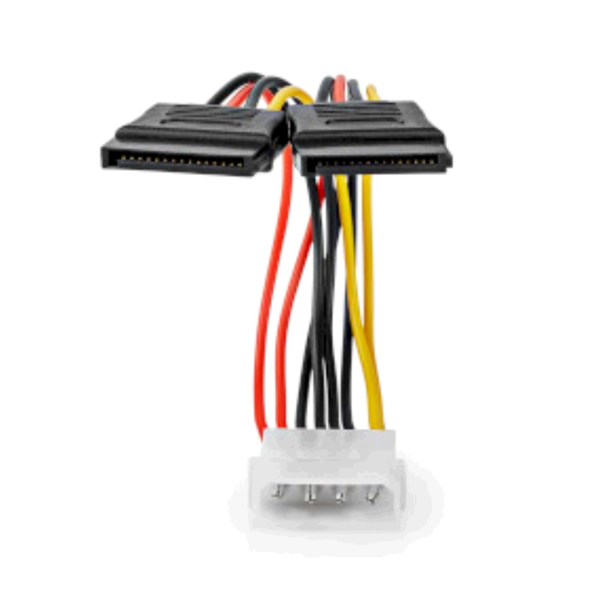 Nedis Adapter | Molex (m) > 2x SATA 15-Pins (f), 0,15m