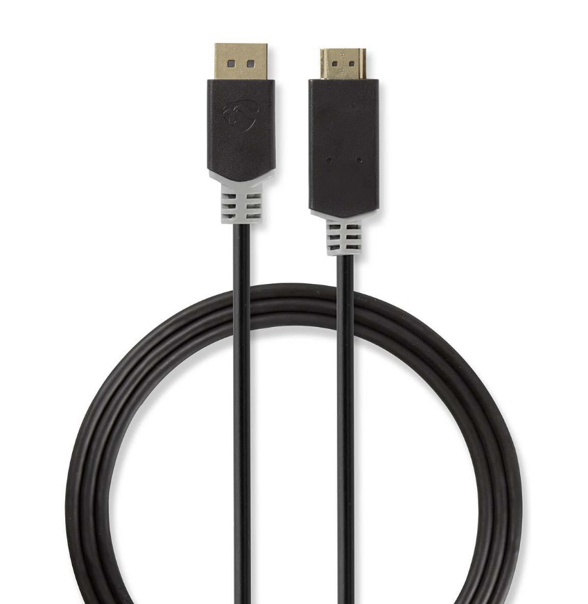 Nedis DisplayPort - HDMI kabel, DP (m) - HDMI, 2m, Highline