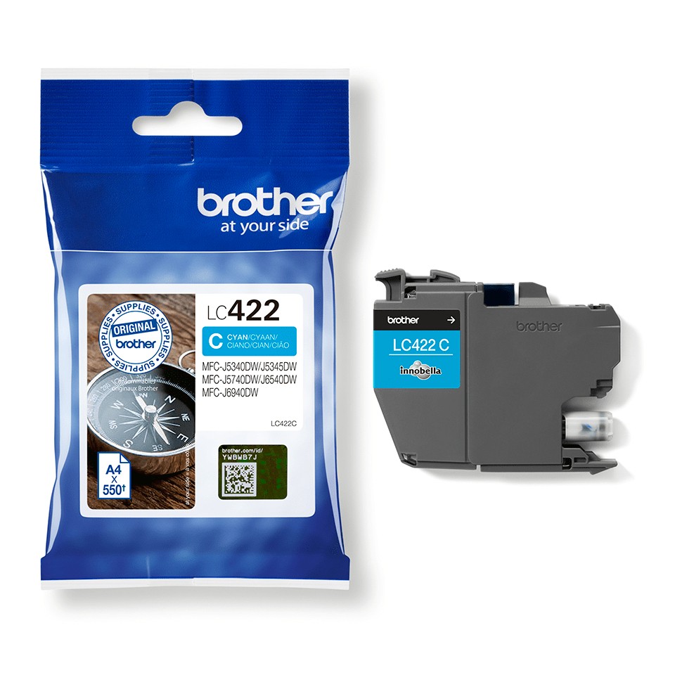 Brother Inkt LC-422C, Cyaan