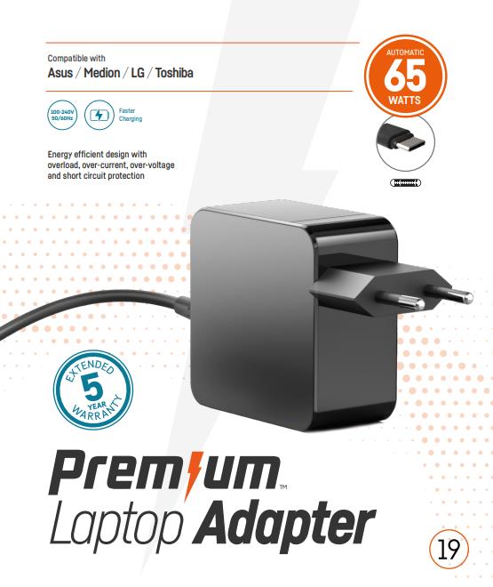 Adapter PREMUSBC65WBL