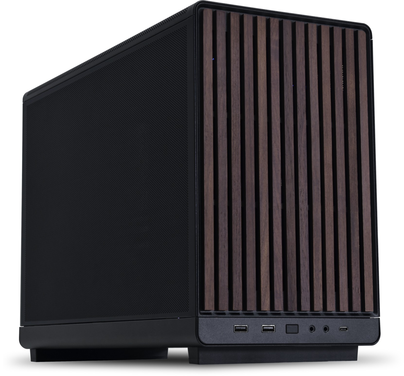 Lian Li DAN Cases A3 Micro-ATX - Wood edition zwart