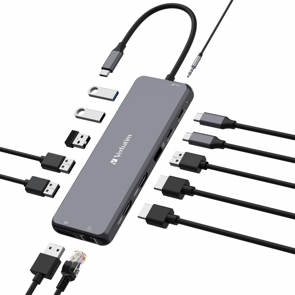 Verbatim USB-C Pro Triple Multiport Hub 4K 8K