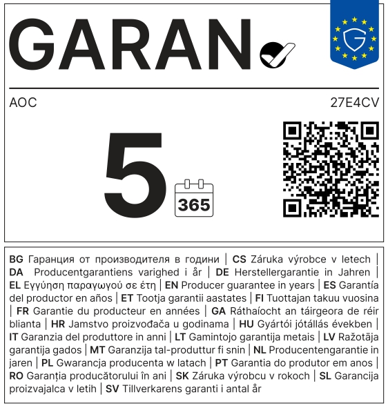 AOC 27" 27E4CV Docking Monitor