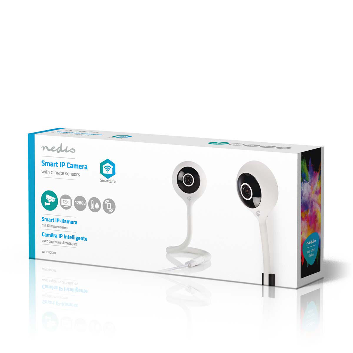  Nedis Wi-Fi smart IP-camera, Klimaatsensor, HD 720p