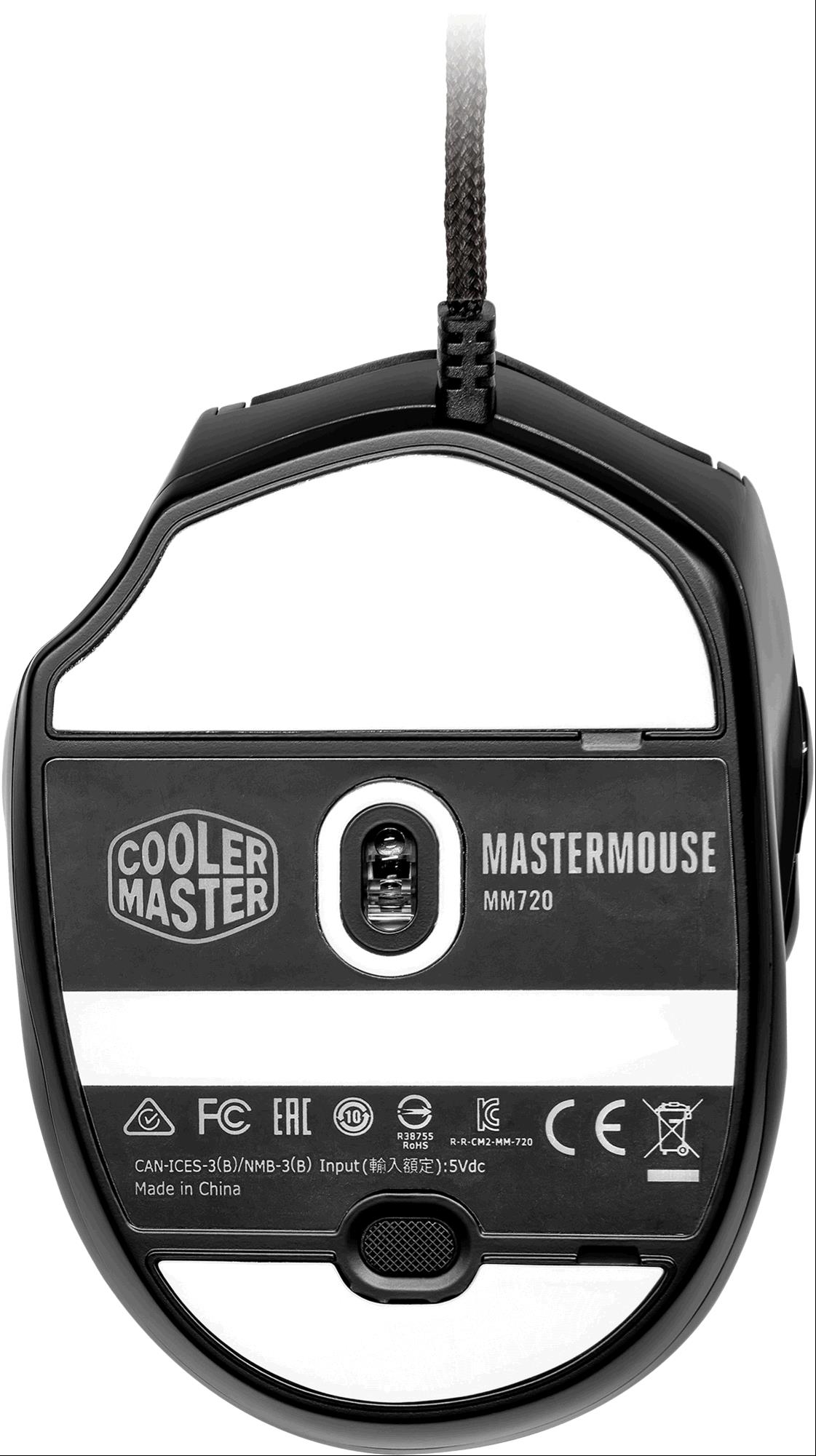 Cooler Master MM720 RGB, Muis, Bedraad, 16000DPI, Mat Zwart