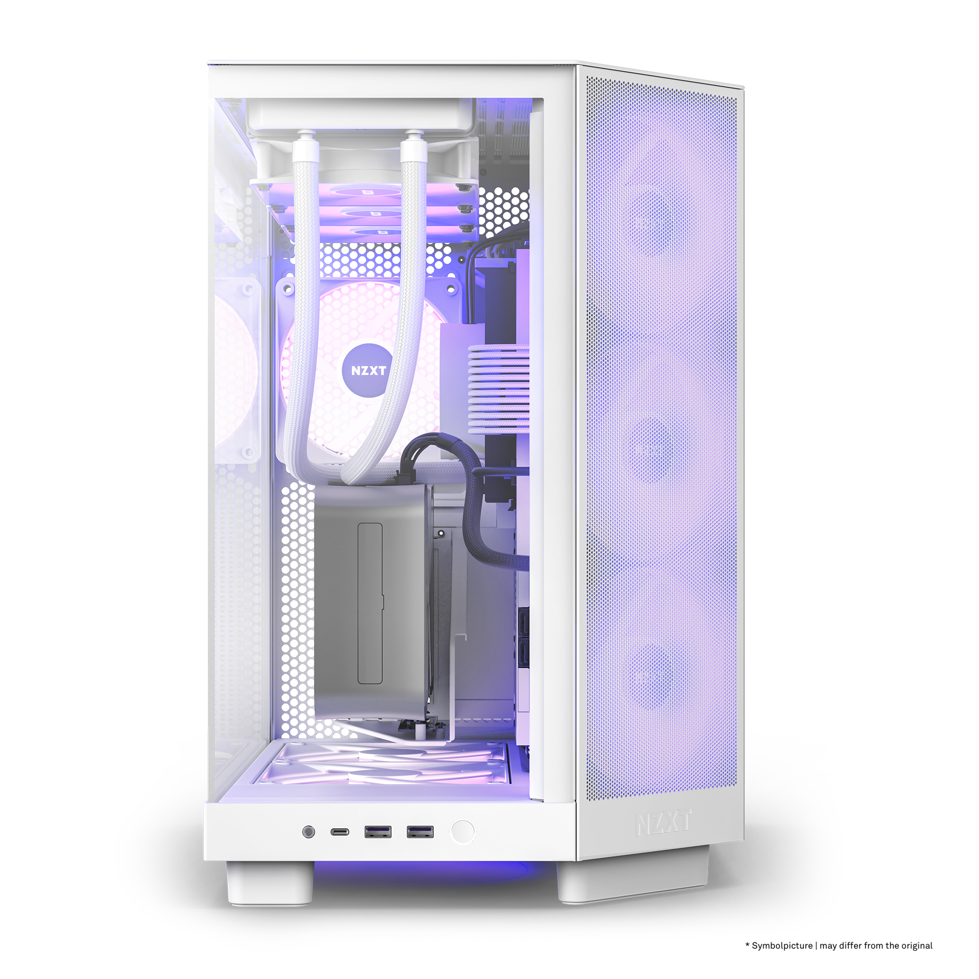 NZXT Kast H6 Flow RGB Wit