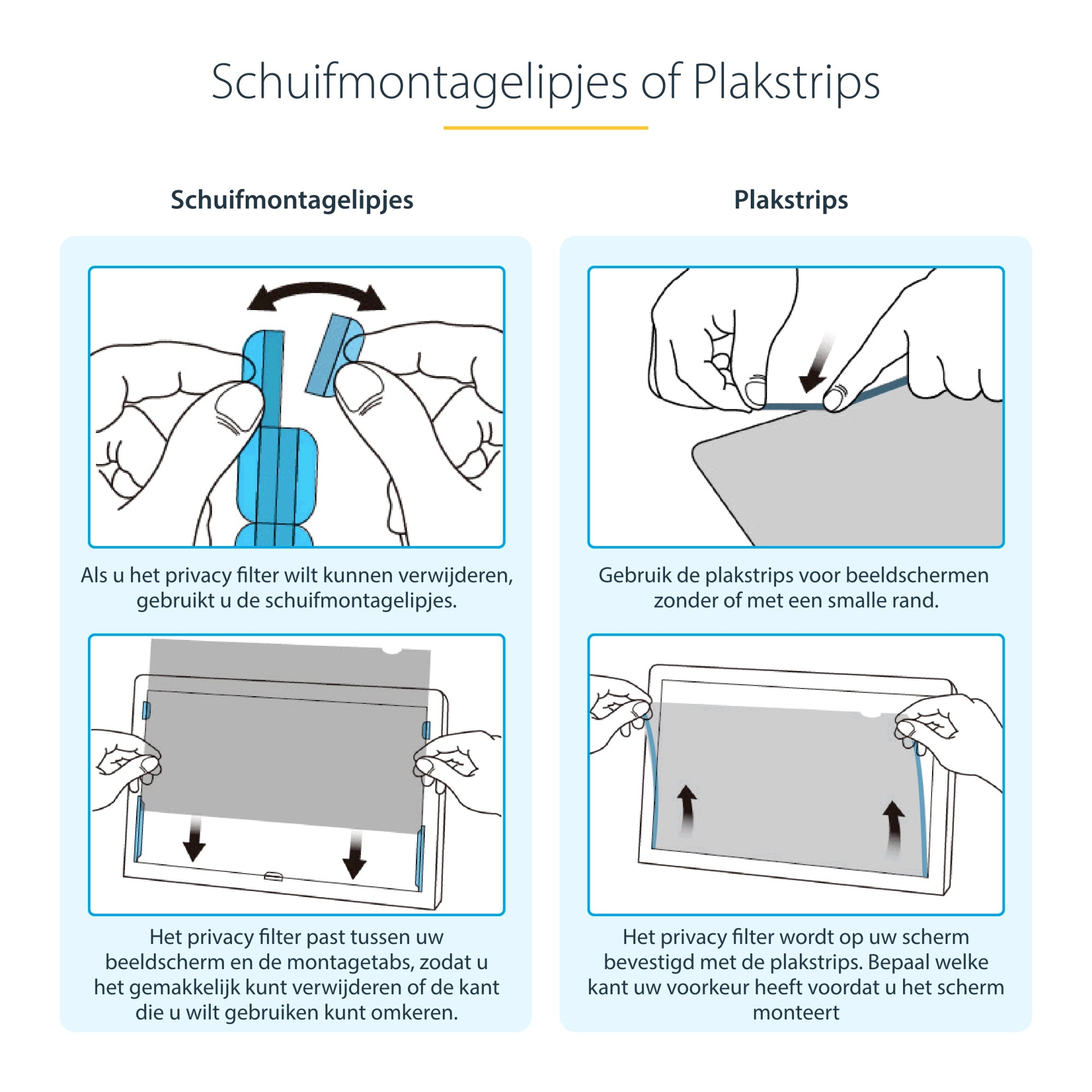 Privacy Filter voor 23.8 inch 16:9 schermen