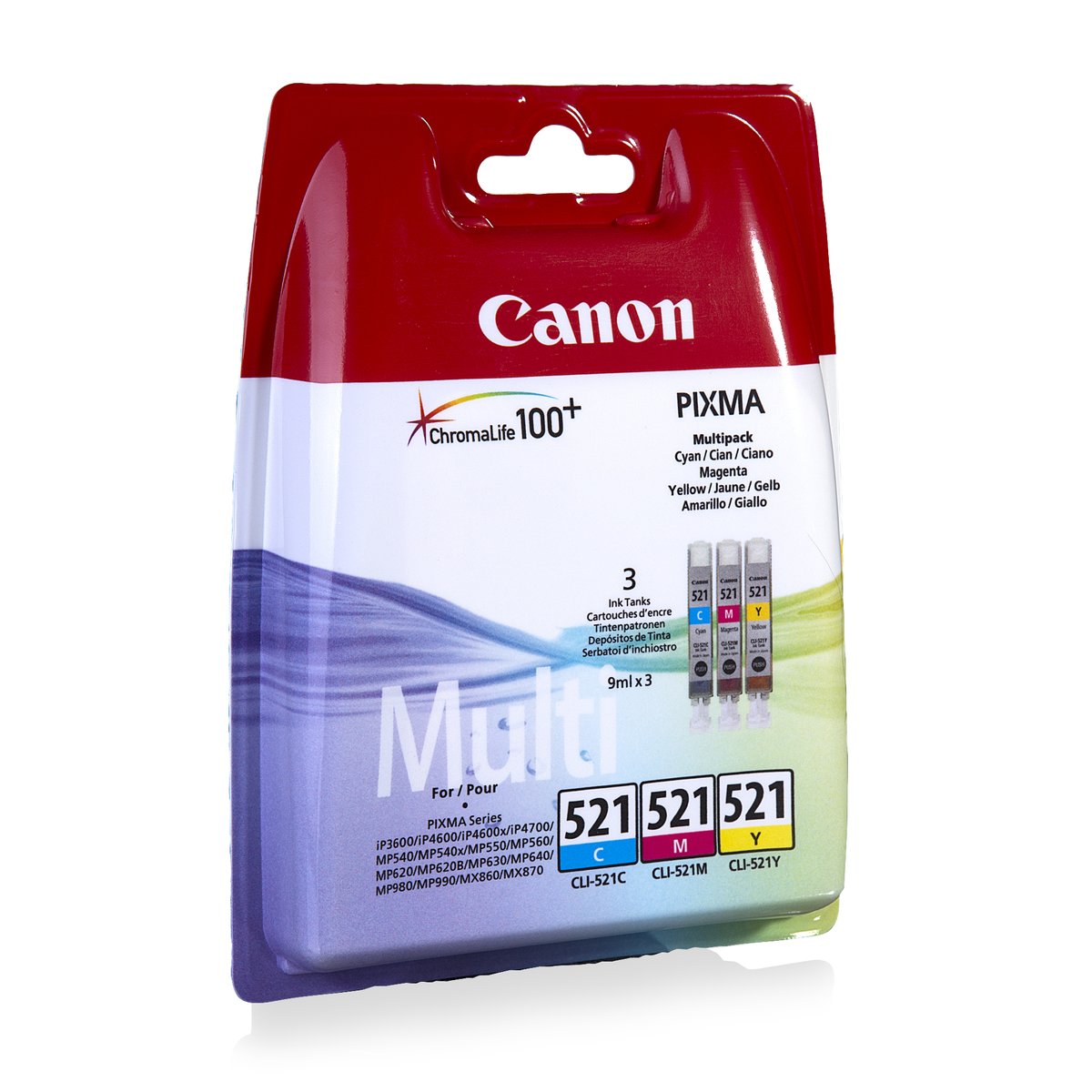Canon inkt CLI-521, 2934B010, C/M/Y Multipack