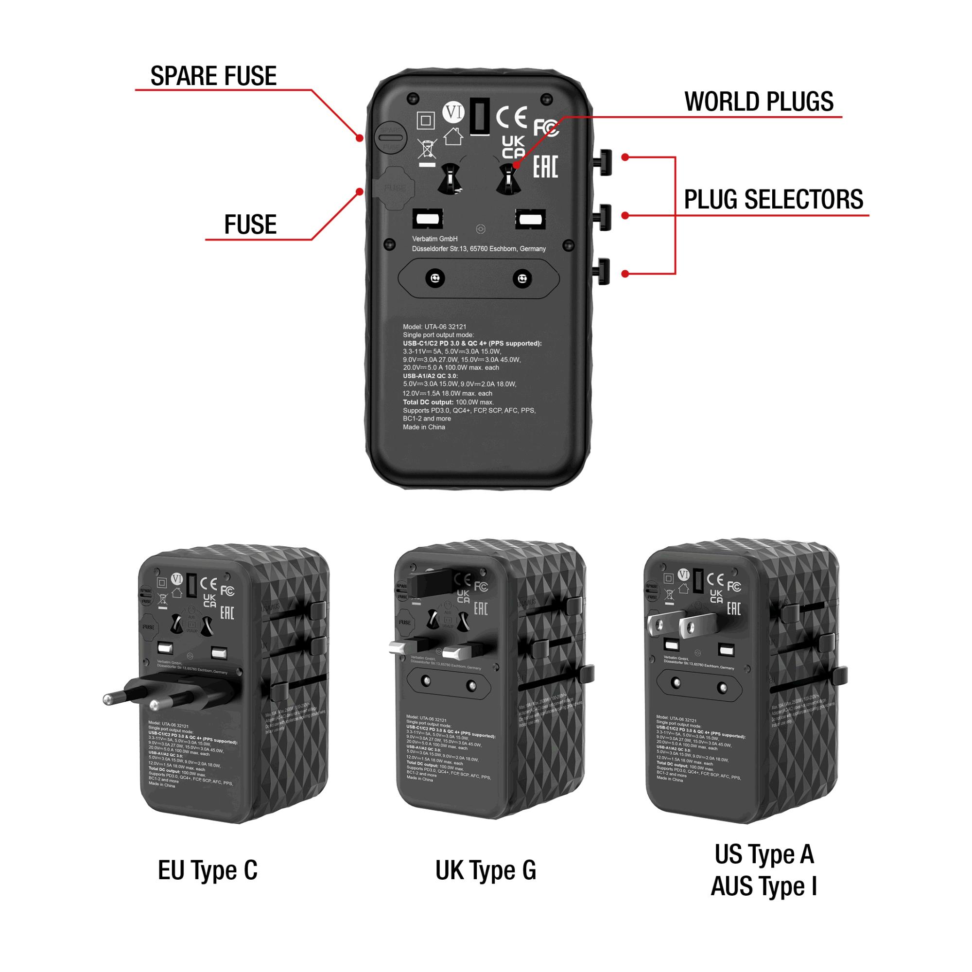 Verbatim USB Reisoplader | UTA-06