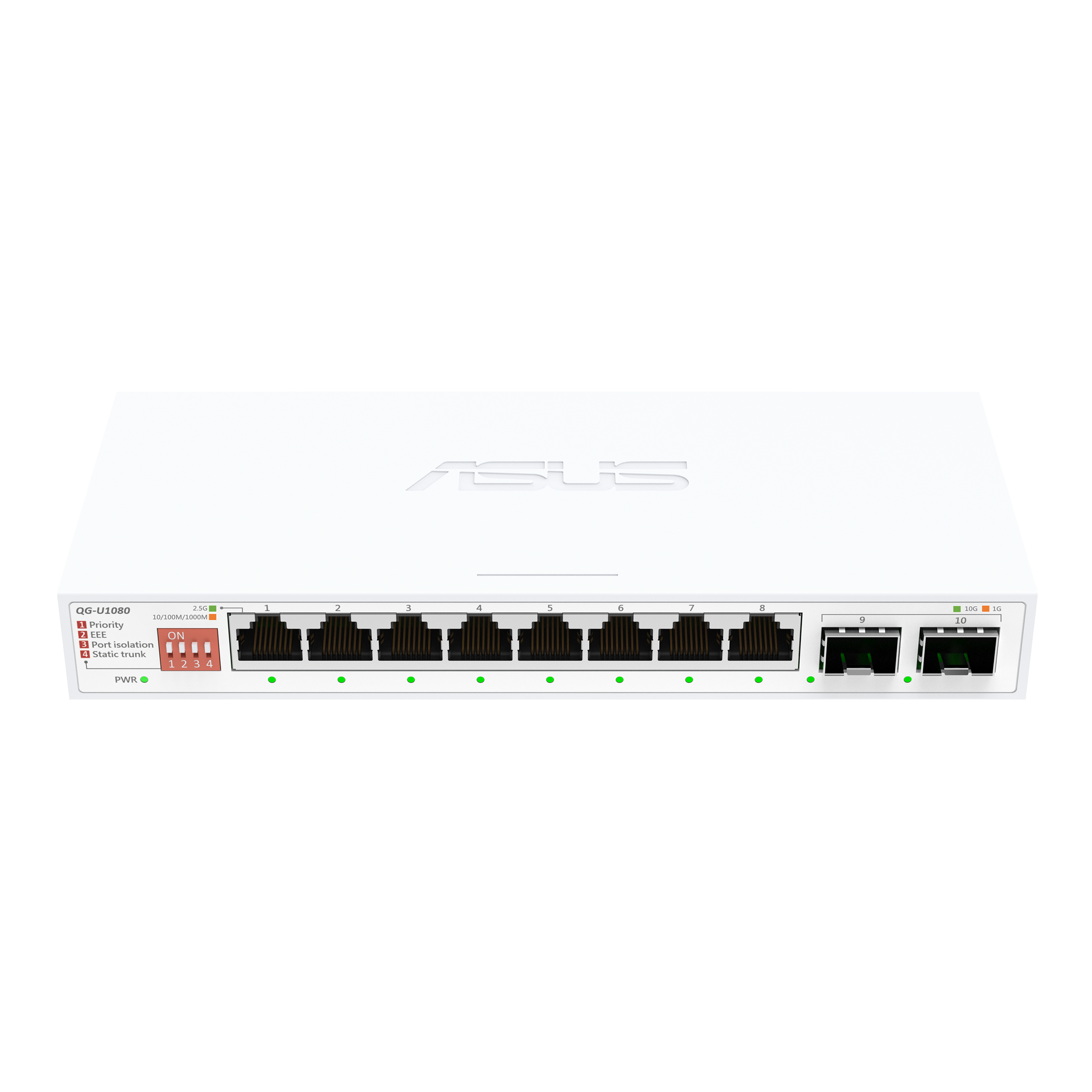 ASUS QG-U1080, 8-Port 2.5G + 2-Port 10G SFP+ Unmanaged Switch