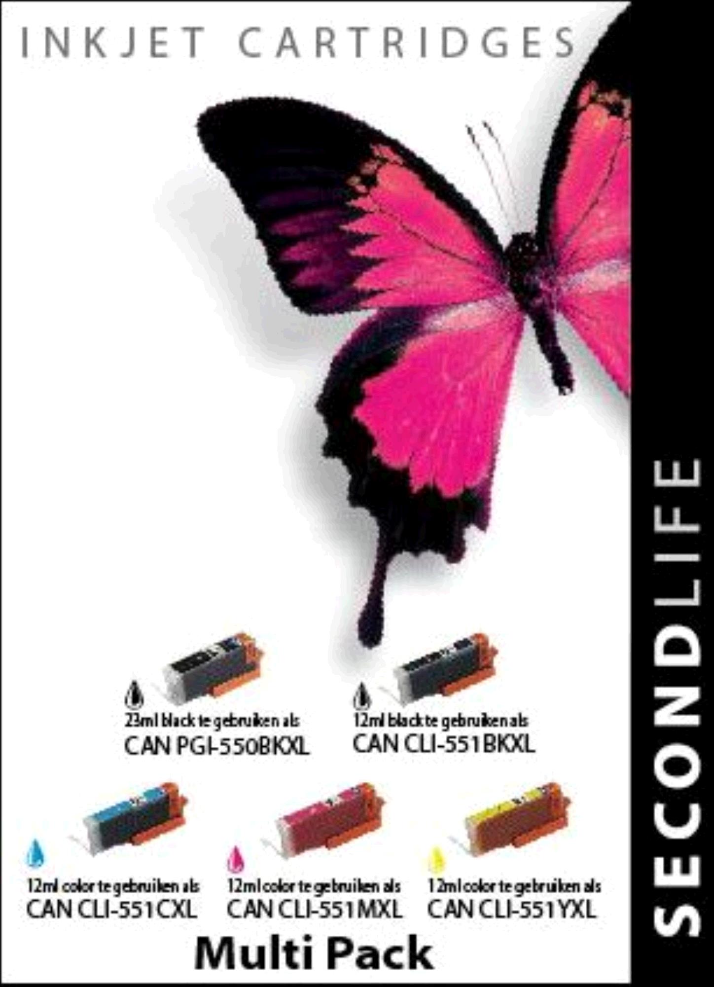 SecondLife Inkt voor: Canon 550/551 Multipack