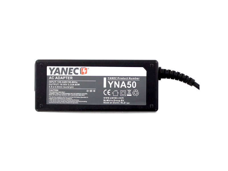Yanec Laptop AC Adapter 19V, 65W YNA50