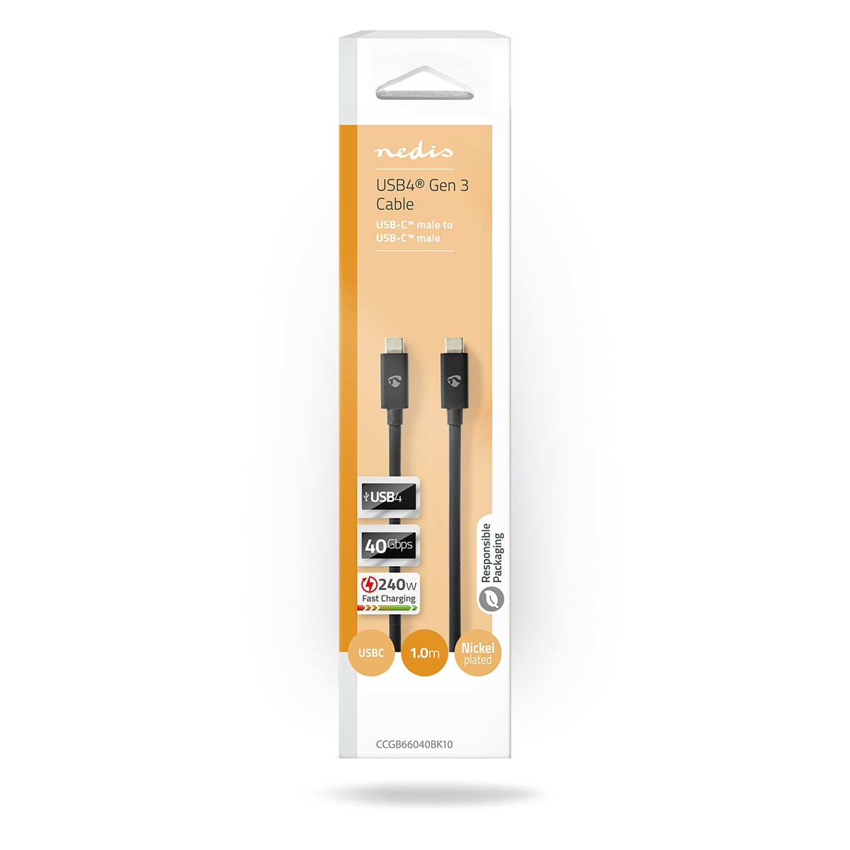 Nedis USB Kabel 4.0 40Gbps | CCGB66040BK10