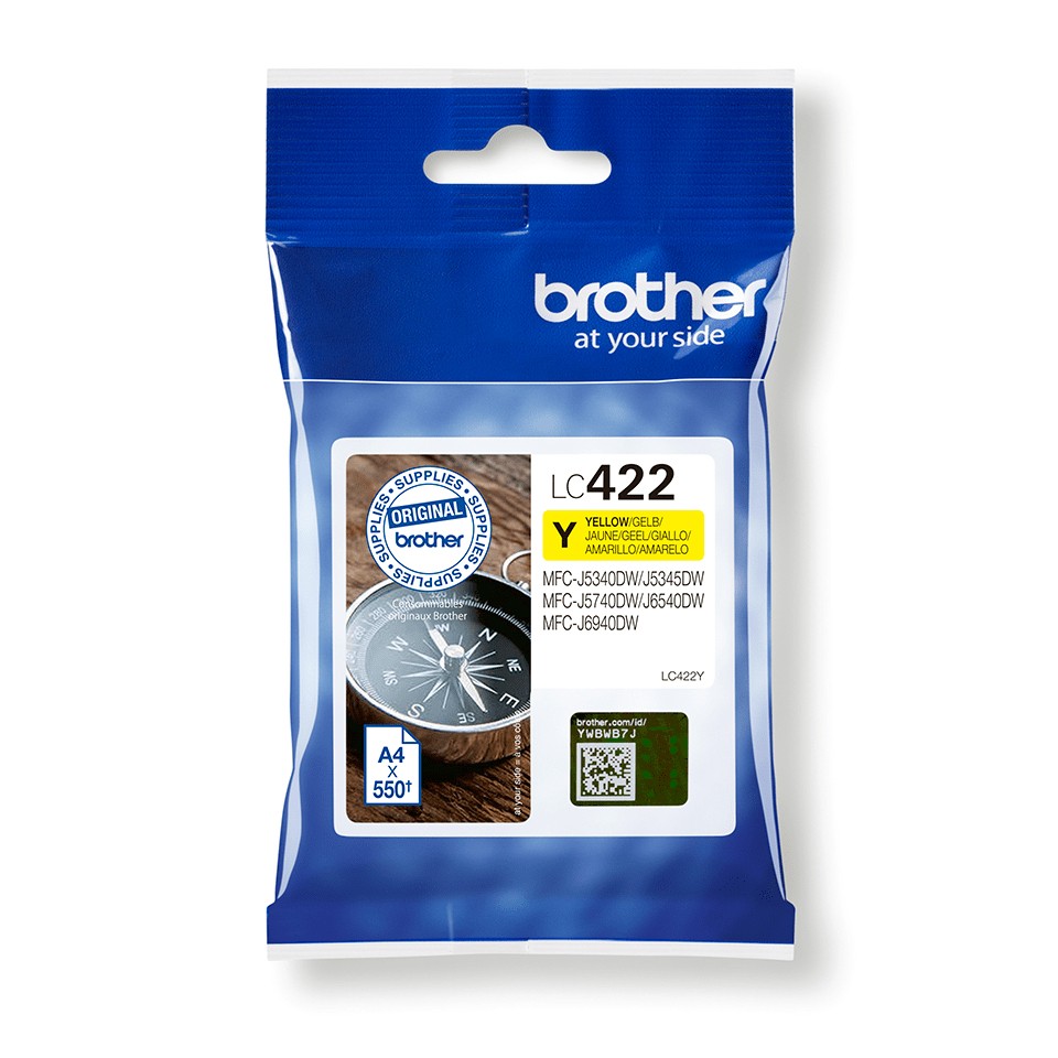 Brother Inkt LC-422C, Geel
