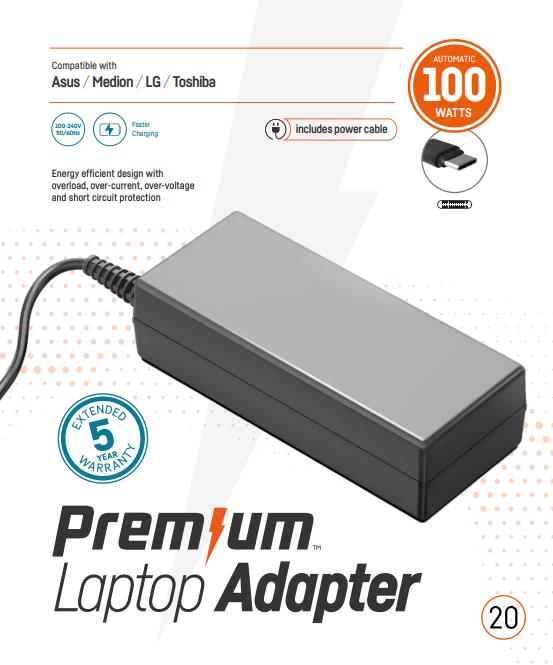 Adapter PREMUSBC100WBL