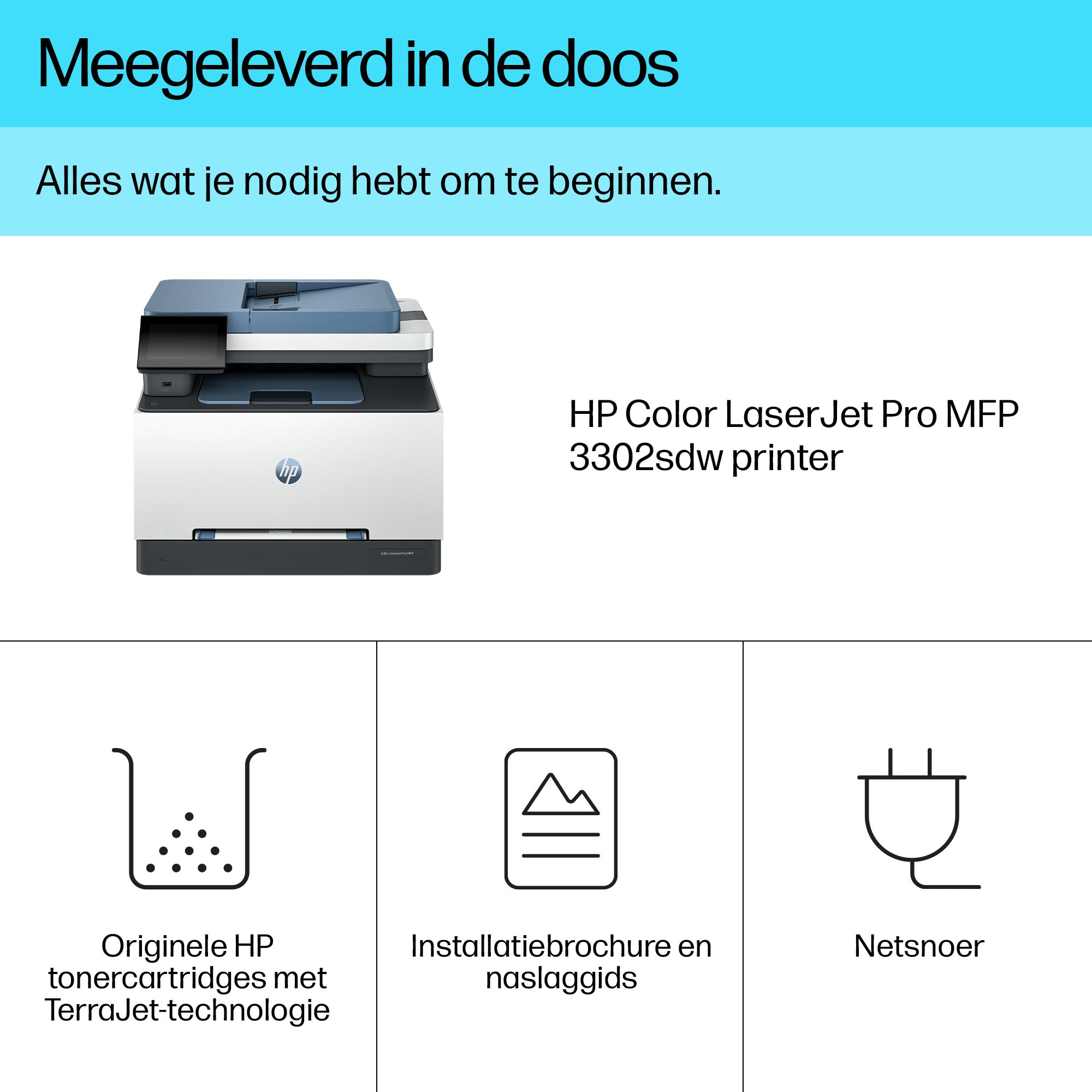 HP Color LaserJet Pro MFP 3302sdw All-in-One kleurenlaserprinter - WiFi - LAN