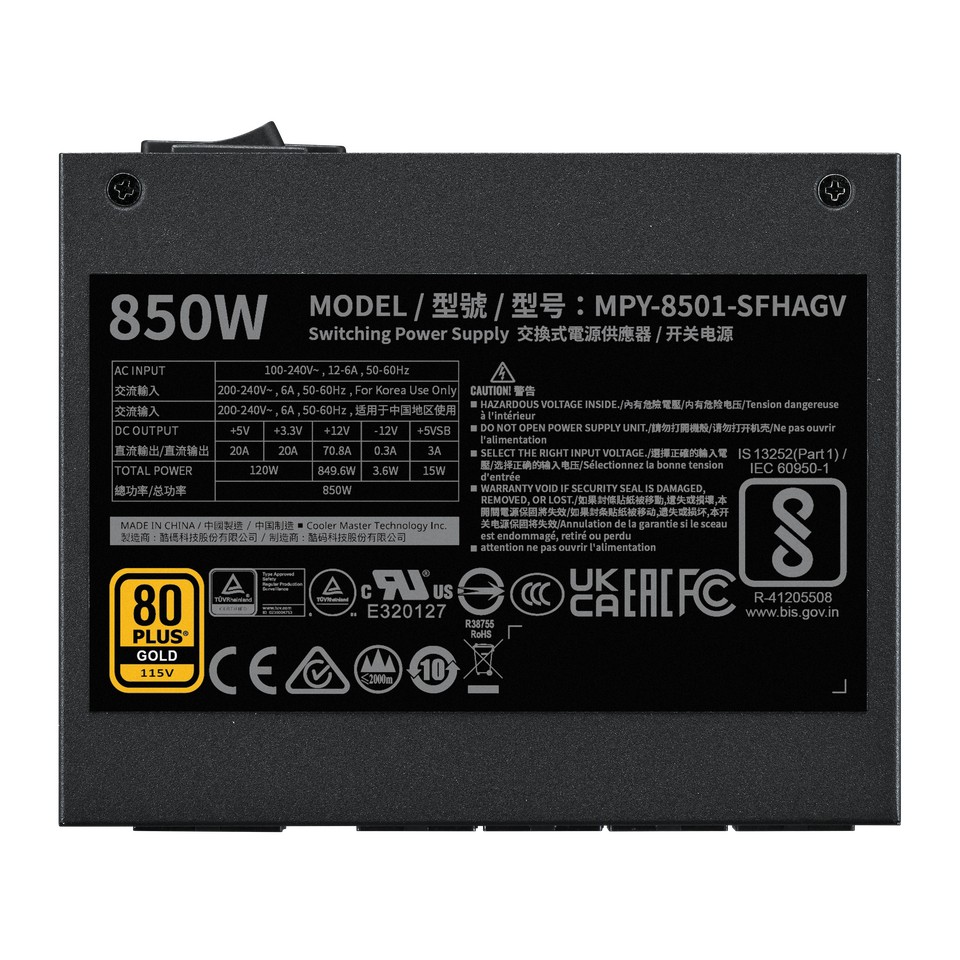 Cooler Master Voeding V SFX Gold 850 - ATX 3.1