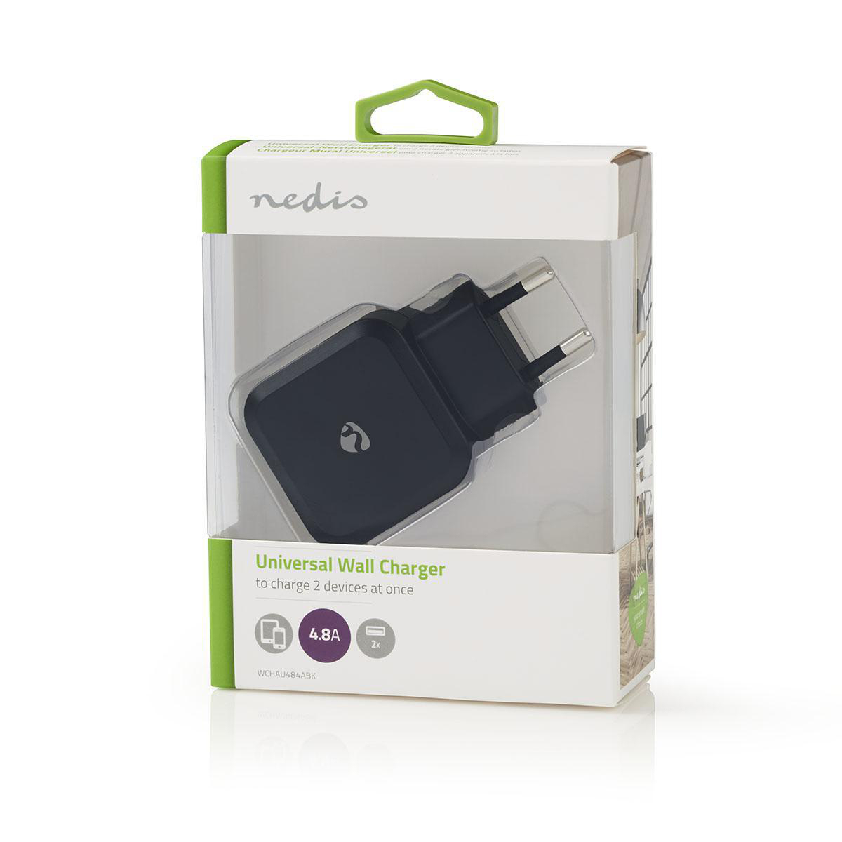 Nedis USB Lader | WCHAU484ABK