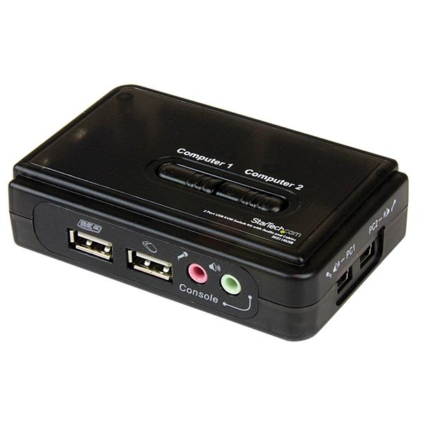 Startech 2 Port USB KVM Switch w/ Audio, SV211KUSB