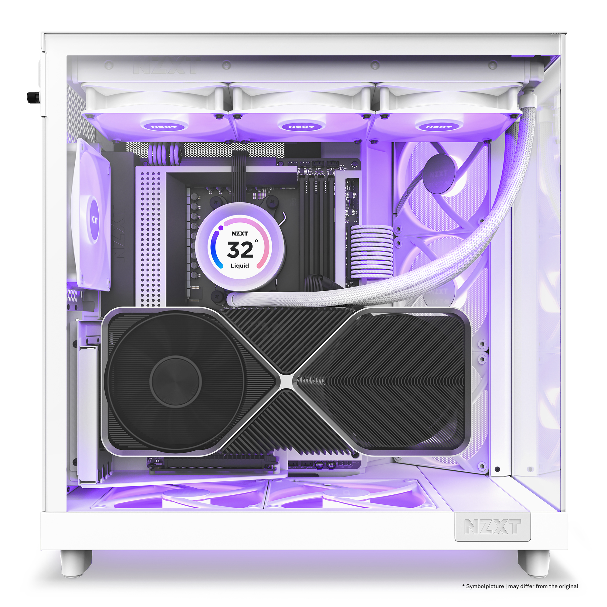 NZXT Kast H6 Flow RGB Wit