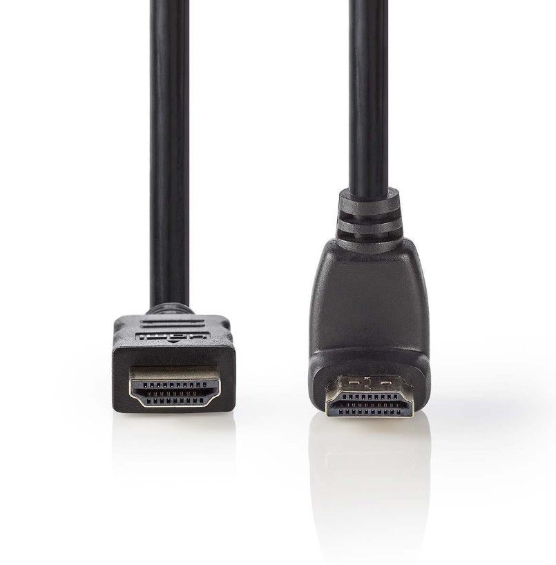 Nedis High Speed HDMI kabel met ethernet - HDMI 90 Angled, 1.5 m, zwart