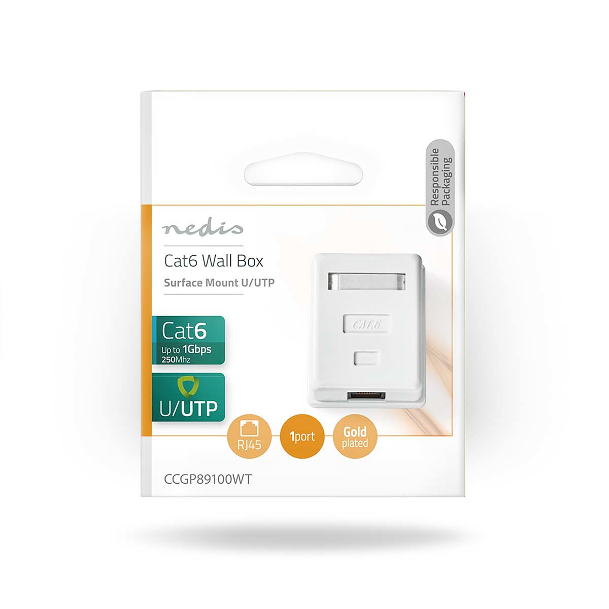 Nedis CAT6 Wanddoos Opbouw